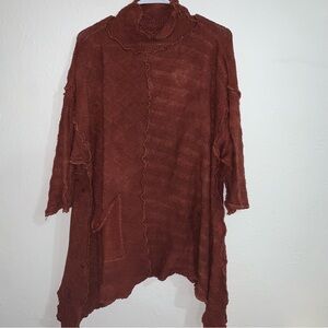 Steel pony burnt orange red pullover sweater